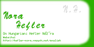 nora hefler business card